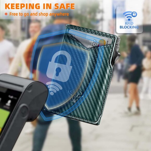 Men Wallet Gift Boxed,Slim Front Pocket Wallet Money Clip - Picture 8 of 9